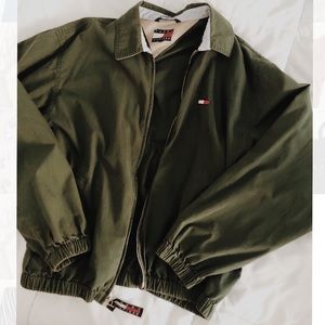 VINTAGE forest green tommy bomber jacket ⭐️⭐️